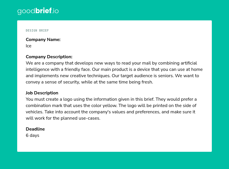 goodbrief prompt